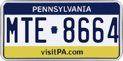 PA license plate MTE8664