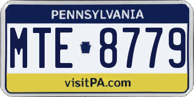 PA license plate MTE8779