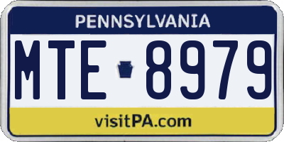 PA license plate MTE8979