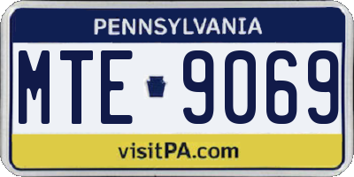 PA license plate MTE9069