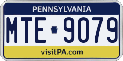 PA license plate MTE9079