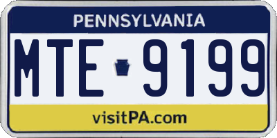 PA license plate MTE9199