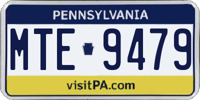 PA license plate MTE9479