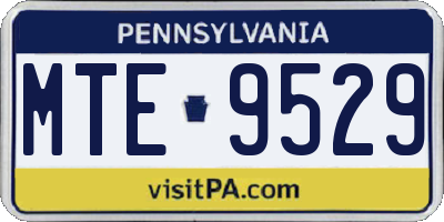 PA license plate MTE9529