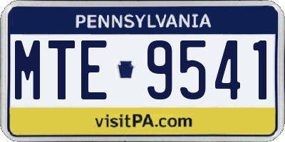 PA license plate MTE9541