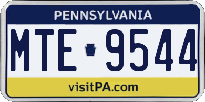 PA license plate MTE9544