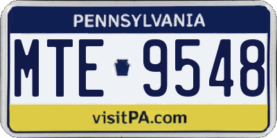 PA license plate MTE9548