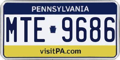 PA license plate MTE9686