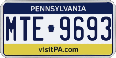 PA license plate MTE9693
