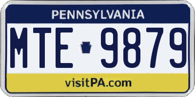PA license plate MTE9879