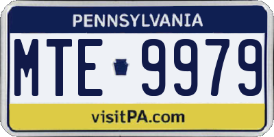 PA license plate MTE9979