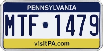 PA license plate MTF1479