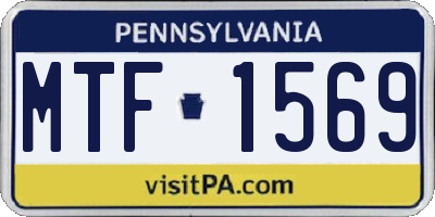 PA license plate MTF1569