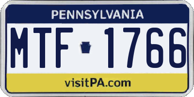 PA license plate MTF1766