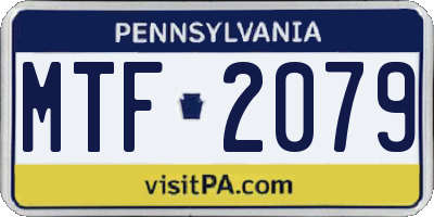 PA license plate MTF2079