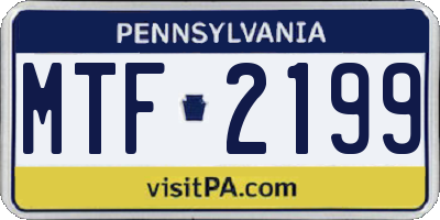 PA license plate MTF2199