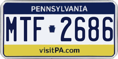 PA license plate MTF2686