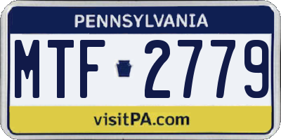 PA license plate MTF2779