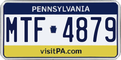 PA license plate MTF4879