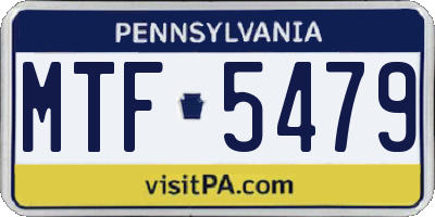 PA license plate MTF5479