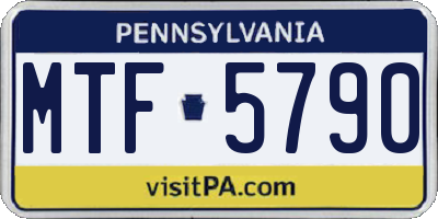 PA license plate MTF5790