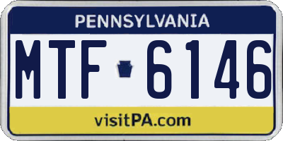 PA license plate MTF6146