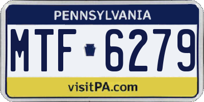 PA license plate MTF6279