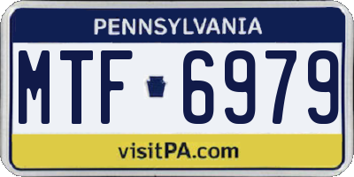 PA license plate MTF6979