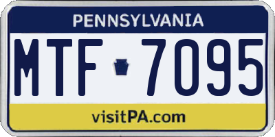 PA license plate MTF7095