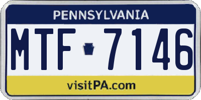 PA license plate MTF7146