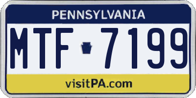 PA license plate MTF7199