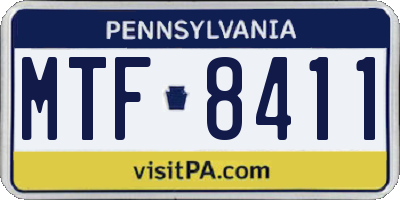 PA license plate MTF8411