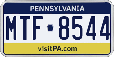 PA license plate MTF8544