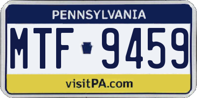 PA license plate MTF9459