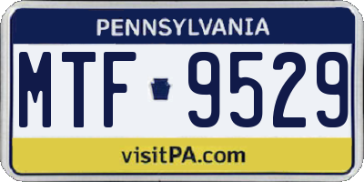 PA license plate MTF9529