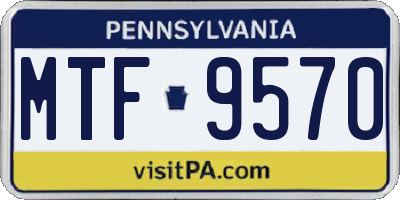 PA license plate MTF9570
