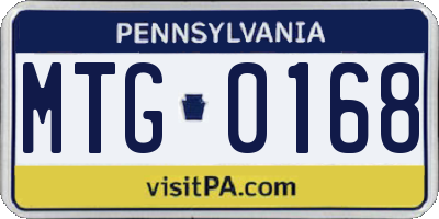 PA license plate MTG0168
