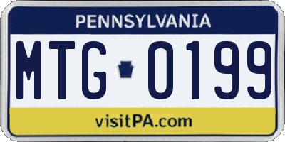 PA license plate MTG0199