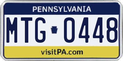 PA license plate MTG0448