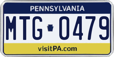 PA license plate MTG0479