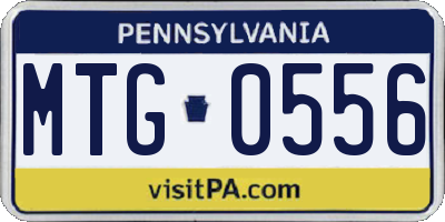 PA license plate MTG0556