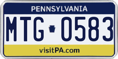 PA license plate MTG0583
