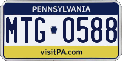 PA license plate MTG0588