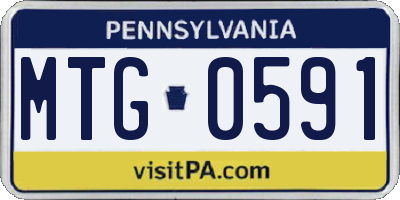 PA license plate MTG0591
