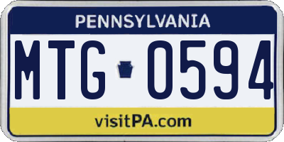 PA license plate MTG0594