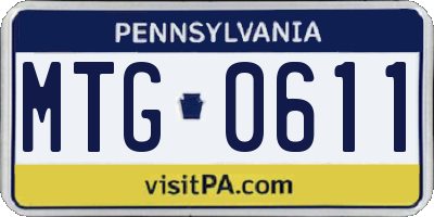 PA license plate MTG0611