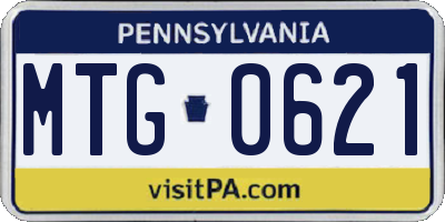 PA license plate MTG0621