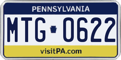 PA license plate MTG0622