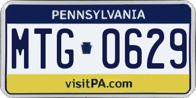 PA license plate MTG0629