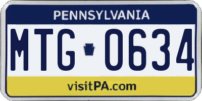 PA license plate MTG0634